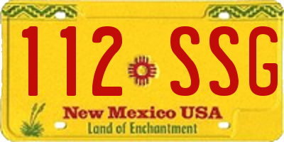 NM license plate 112SSG
