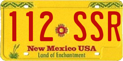 NM license plate 112SSR