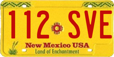 NM license plate 112SVE