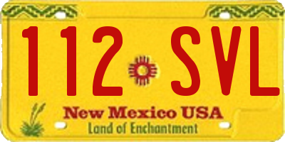 NM license plate 112SVL