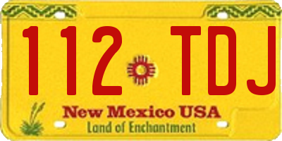 NM license plate 112TDJ