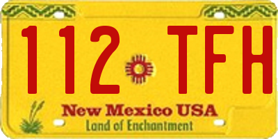 NM license plate 112TFH