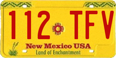 NM license plate 112TFV