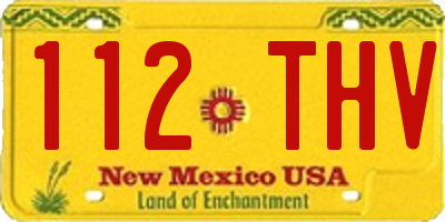 NM license plate 112THV