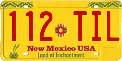 NM license plate 112TIL