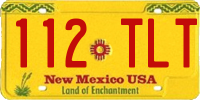 NM license plate 112TLT