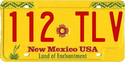 NM license plate 112TLV