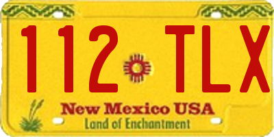 NM license plate 112TLX