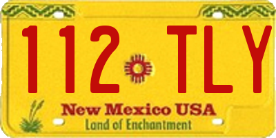 NM license plate 112TLY