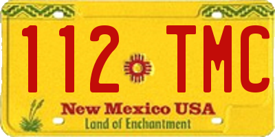 NM license plate 112TMC