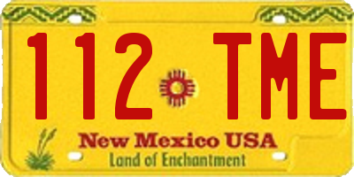 NM license plate 112TME