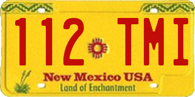 NM license plate 112TMI