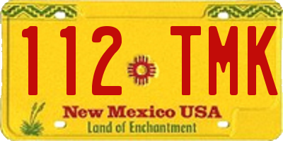 NM license plate 112TMK