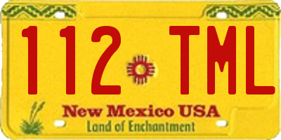 NM license plate 112TML