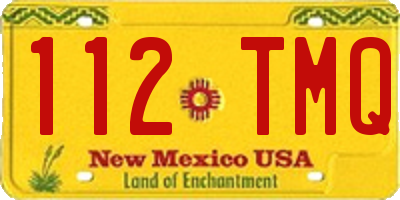 NM license plate 112TMQ