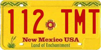 NM license plate 112TMT