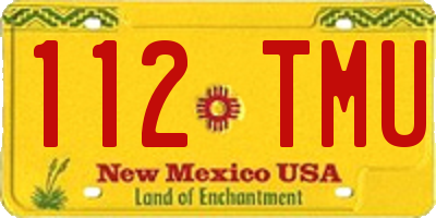 NM license plate 112TMU