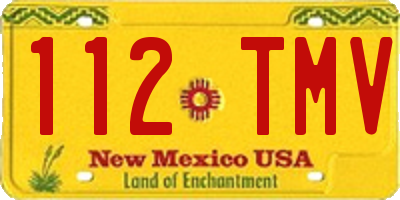 NM license plate 112TMV