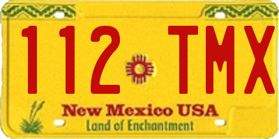 NM license plate 112TMX