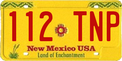 NM license plate 112TNP