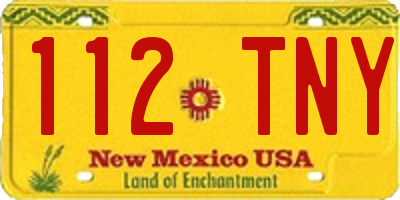 NM license plate 112TNY