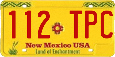 NM license plate 112TPC