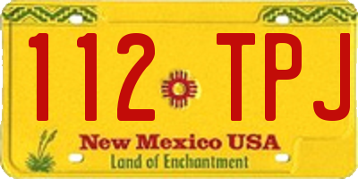 NM license plate 112TPJ