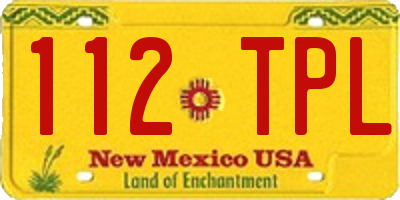 NM license plate 112TPL