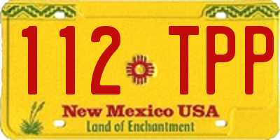 NM license plate 112TPP