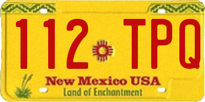 NM license plate 112TPQ