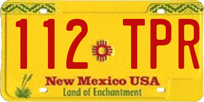 NM license plate 112TPR