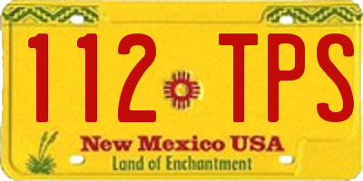 NM license plate 112TPS