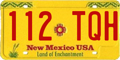 NM license plate 112TQH