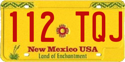 NM license plate 112TQJ