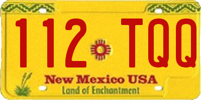 NM license plate 112TQQ
