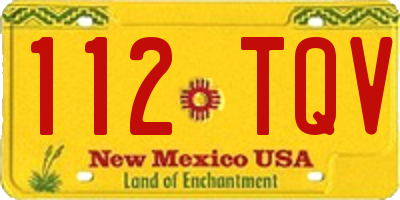 NM license plate 112TQV