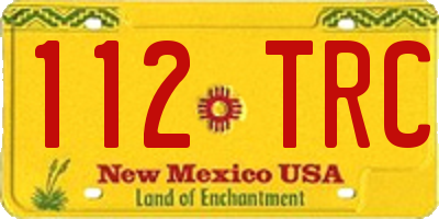 NM license plate 112TRC