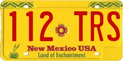 NM license plate 112TRS