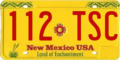 NM license plate 112TSC