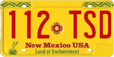 NM license plate 112TSD