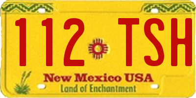 NM license plate 112TSH