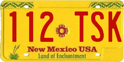 NM license plate 112TSK
