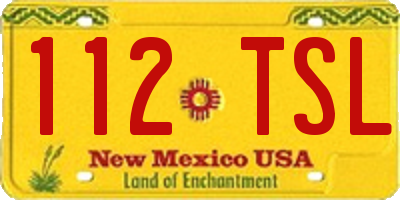 NM license plate 112TSL