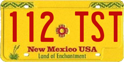 NM license plate 112TST