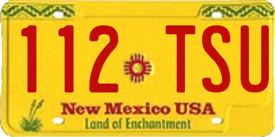 NM license plate 112TSU