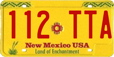 NM license plate 112TTA