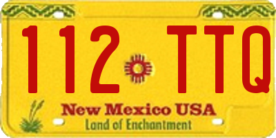 NM license plate 112TTQ