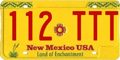NM license plate 112TTT
