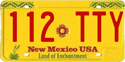 NM license plate 112TTY
