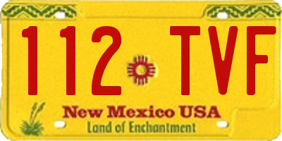 NM license plate 112TVF